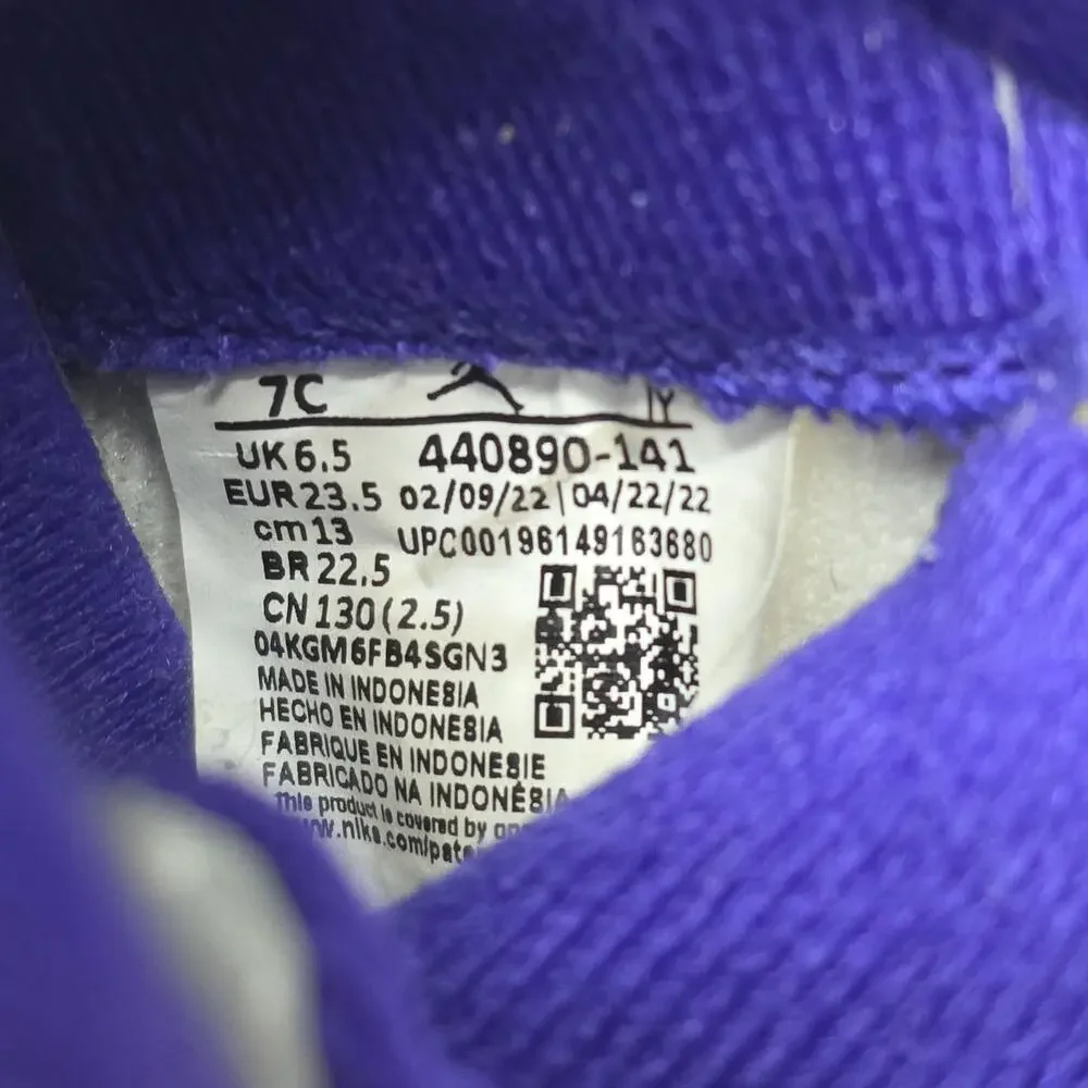 Nike Air Jordan 5 Retro Dark Concord Kids Size 7c 440890-141